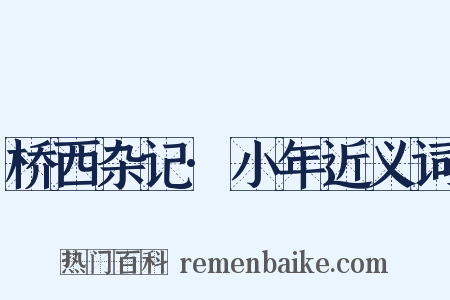 桥西杂记·小年近义词是什么意思的图片